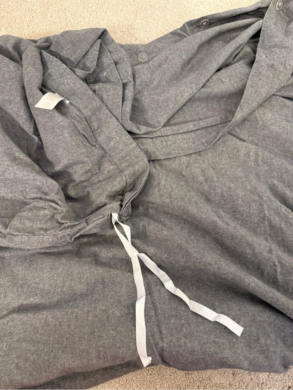 West Elm Gray Duvet Cover & pillowcases